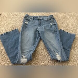 Arizona Jean Company Women's Blue Distressed Jeans